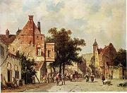 unknow artist, European city landscape, street landsacpe, construction, frontstore, building and architecture. 117